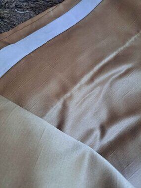 Custom Made HEAVY 100W x100L Gold Silky Satin Lined SINGLE Drapery